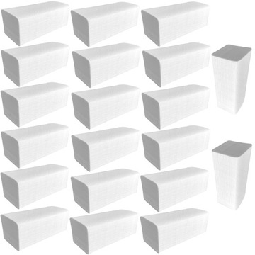 RĘCZNIK papierowy ZZ do PODAJNIKA papier Celuloza GRUBY biały 2W 3000