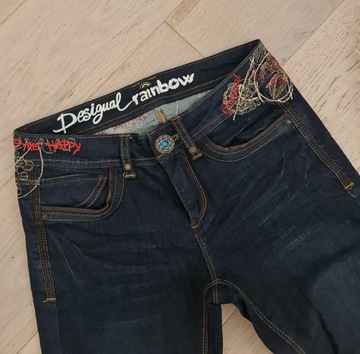 Desigual rainbow 26 jeansy stretch XS