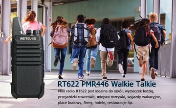 Retevis RT622 Mini Walkie Talkie, Zestaw Krótkofalówek, PMR446, VOX, 3KM