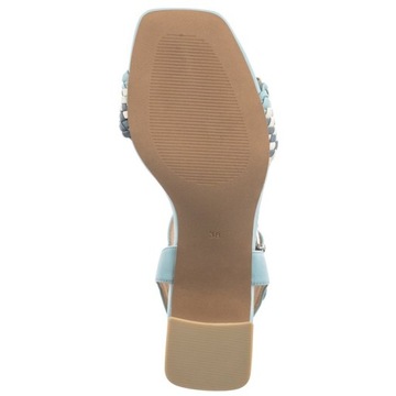 Buty Sandały Damskie na Obcasie Caprice Niebieskie 9-28320 Blue Comb