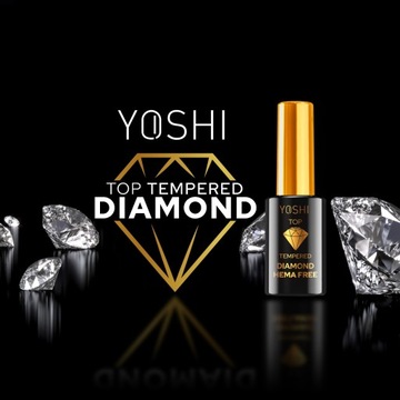 YOSHI Гибридный топ для ногтей TEMPERED DIAMOND HEMA FREE 10 мл