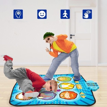 БОЛЬШОЙ ТАНЦЕВАЛЬНЫЙ КОВРИК МУЗЫКАЛЬНАЯ ТАНЦЕВАЛЬНАЯ ИГРА