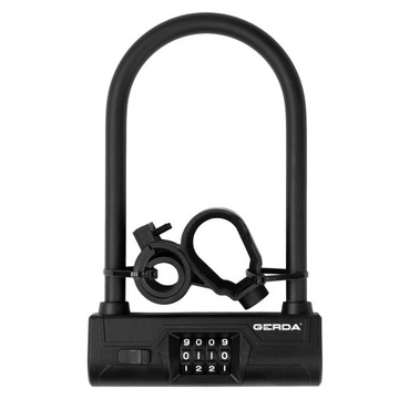 ZABEZPIECZENIE ZAPIĘCIE ROWER GERDA ULTRA U-LOCK SZYFR wym. 245/153C mm