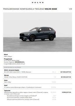 Volvo XC60 II 2026 VOLVO XC60 ULTRA BLACK EDITION B5 AWD - DOSTĘPNY OD RĘKI, zdjęcie 7