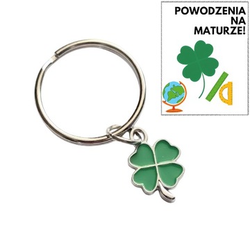 Брелок Lucky Clover, зеленый, подарок, подарок, школа, выпускной экзамен