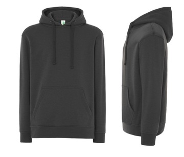 Bluza dresowa męska Z KAPTUREM kangurka JHK SWRA KNG ciemnoszara CHC r. XL