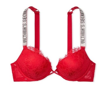 Biustonosz koronkowy Victoria's Secret Bombshell 2x push-up 75A (34A)