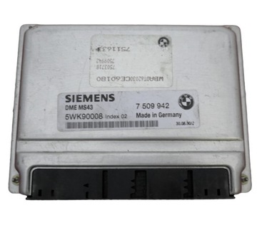 STEROWNIK BMW E39 E46 3.0 7509942 5WK90008 DMEMS43