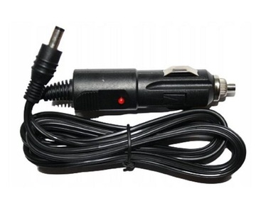 Kabel zasilajacy DC 12V/24V z gniazda zapalniczki , wtyk- 2,1/5,5mm 1,5m