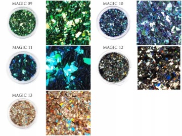 Стеклянная пыль для нейл-арта - Волшебные осколки - MIX