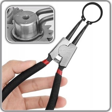 Набор плоскогубцев для колец Seger, 7 дюймов, 180 мм, 4 элемента, прямые, изогнутые