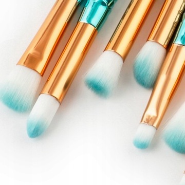 ZESTAW PROFESJONALNYCH PĘDZLI DO MAKIJAŻU SYRENKA UNICORN 11 SZT.