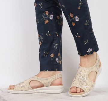Komfortowe sandały damskie płaskie na pękające stopy i haluksy ROZ. 38