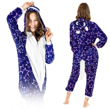 JEDNOROŻEC GWIAZDY NOCNY PIŻAMA KIGURUMI ONESIE M
