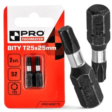 Bit Udarowy Bity Udarowe TX25 25mm | Końcówka Udarowa Do Wkrętarki 2 szt.