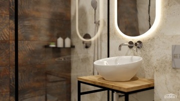 Дизайн ванной комнаты - 3D визуализация + проекции