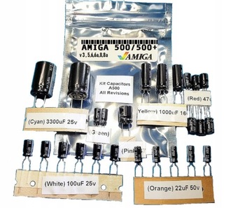 AMIGA 500 500+ KONDENSATORY 3,5,6,6a,8a SERWIS