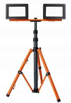 Галогенный светодиодный прожектор-штатив 2X 50 Вт + комплект подставок для кабелей