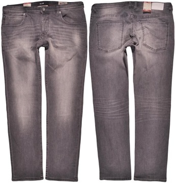 TOM TAILOR spodnie GREY jeans SLIM AEDAN _ W36 L32