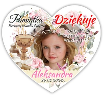 Благодарим гостей Первого Причастия. Благодарим сувенир МАГНИТ + КОНВЕРТ.