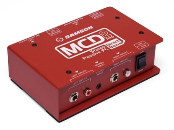 SAMSON MCD2 Pro DI BOX pasywny stereo 0dB -12dB Direct Box Computer DJ