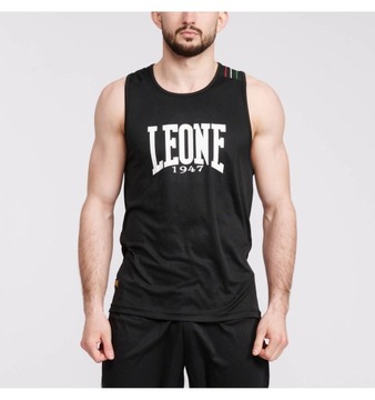 KOSZULKA BOKSERSKA LEONE FLAG Boxing Tank czarny rozmiar L