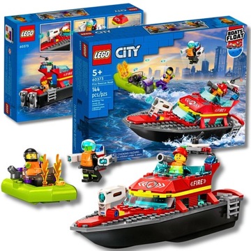 LEGO CITY MOTORÓWKA ŁÓDŹ STRAŻACKA 60373 KLOCKI ZESTAW STRAŻ POŻARNA