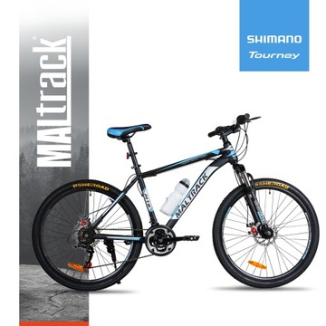 ГОРНЫЙ ВЕЛОСИПЕД SHIMANO 26 ДЮЙМОВ, 18 СКОРОСТЕЙ, ДИСКОВЫЕ ТОРМОЗА, СТАЛЬНАЯ РАМА 18,5 ДЮЙМА