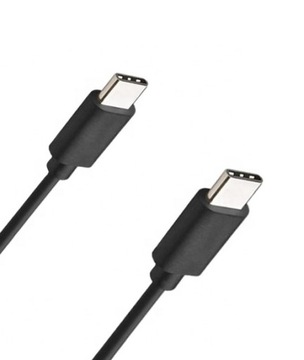 Кабель USB-C типа USB-C, короткий, 30 см — черный