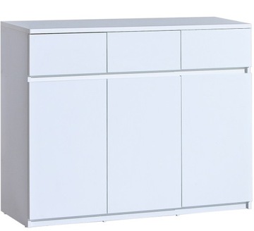 komoda biała 120 szufladami półkami pokoju Arca 06