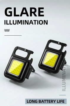 Мини-яркий USB-перезаряжаемый фонарик-ключ