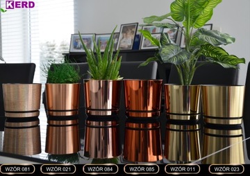 32 горшок с основой лосося. Большой широкий современный блеск