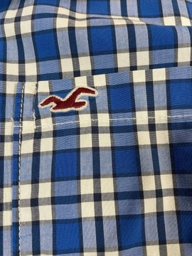 Hollister koszula kratka logo unikat długi rękaw M