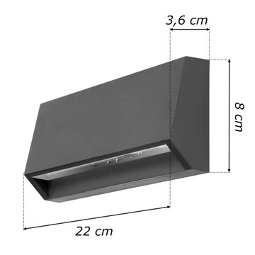 НАРУЖНЫЙ ФАСАДНЫЙ СВЕТИЛЬНИК СВЕТОДИОДНЫЙ САДОВЫЙ НАСТЕННЫЙ СВЕТИЛЬНИК IP65 4Вт 280лм
