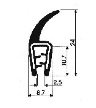 ПРОКЛАДКА УНИВЕРСАЛЬНАЯ Т49 С РЕБРОМ НА КРОМКЕ Т-49