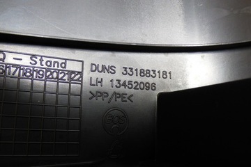 osłona maskownica słupka kanapy lewa tył ASTRA K V KOMBI st.BDB 13452096