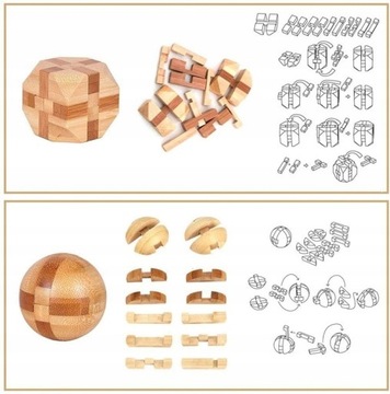Пазл 3D ДЕРЕВЯННЫЙ PUZZLE PUZZLE GAMES 13шт.