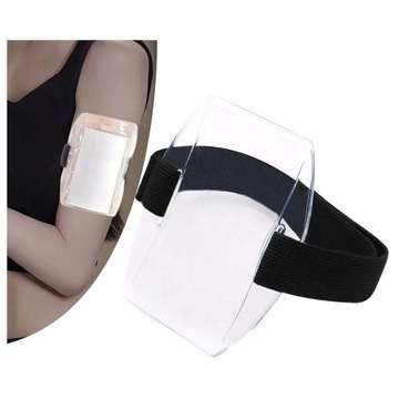 Bransoletka Etui na dowód osobisty, Etui na ramię ID, Przezroczysta