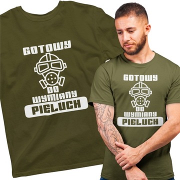 Śmieszna Koszulka Prezent dla Przyszłego Taty Gotowy do Wymiany Pieluch 3XL