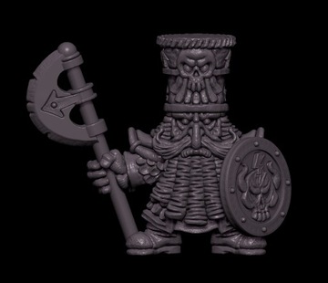 Evil Dwarf Warrior #5 - Druk 3D - Minifaktura