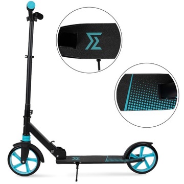 HULAJNOGA MIEJSKA DUŻA SKŁADANA REGULOWANA AMORTYZATOR 100KG ŁOŻYSKA ABEC7