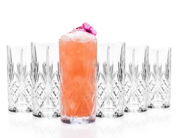 ХРУСТАЛЬНЫЕ СТАКАНЫ ДЛЯ ЛОНГ ДРИНКОВ 360МЛ RCR MELODIA