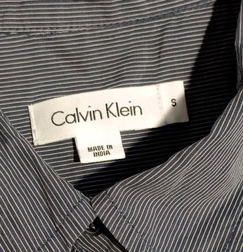 CALVIN KLEIN koszula damska w paski ciemna r S E35