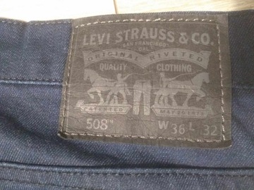 Levis 508 W36L32 spodnie jeansowe granatowe super stan rurki