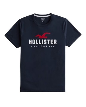 t-shirt Hollister Abercrombie koszulka L tall granatowa