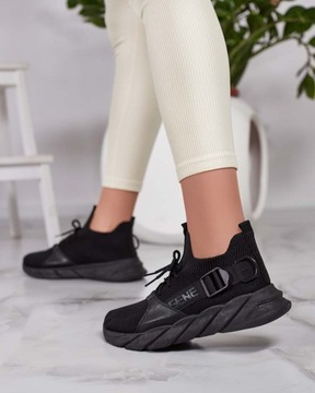 CZARNE BUTY SPORTOWE DAMSKIE FOREFFA 37