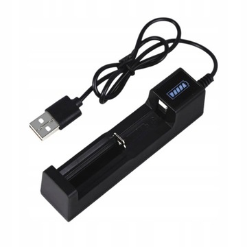18650 Etui z ładowarką Pojedyncze gniazdo USB