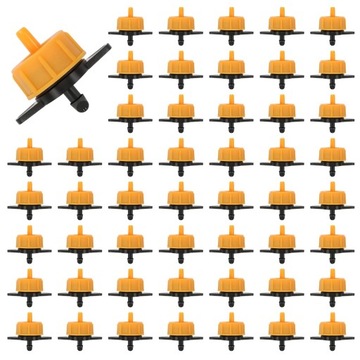 50x Emiter Kroplownik z kompensacją ciśnienia 2l/h wyjście 4mm Nawadnianie