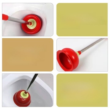 TŁOK SSĄCY DO CZYSZCZENIA MUSZUŁKI TOALETOWEJ CZERWONY UCHWYT NARZĘDZIA DO ODPROWADZANIA ŻYWICA