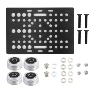 V-SLOT UNIVERSAL 20-80 BLACK 127x88x30 HARDENED ROLLERS-FOLDED 1pc